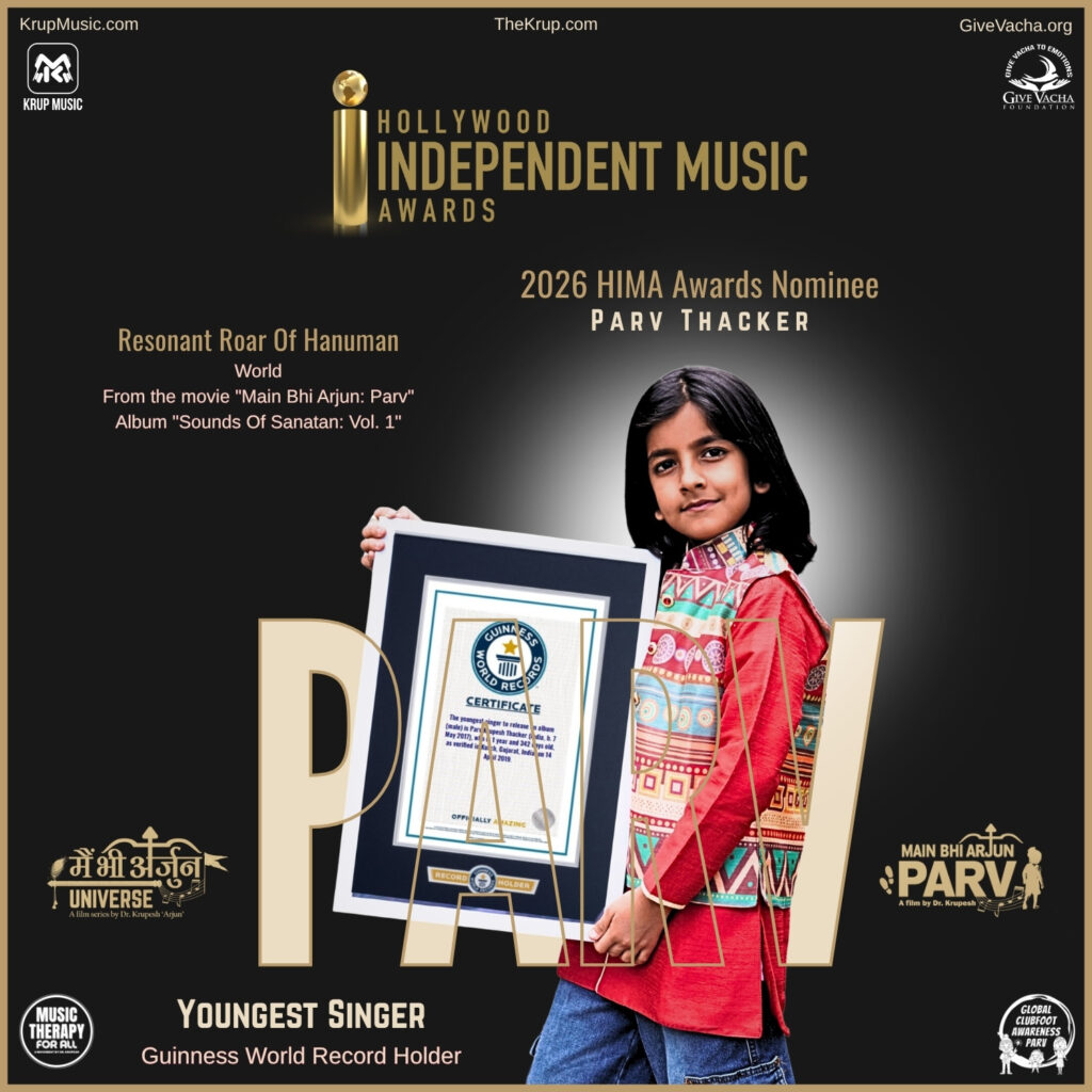 Hollywood Independent Music Awards HIMA 2026 Nomination Parv Thacker Krup Music